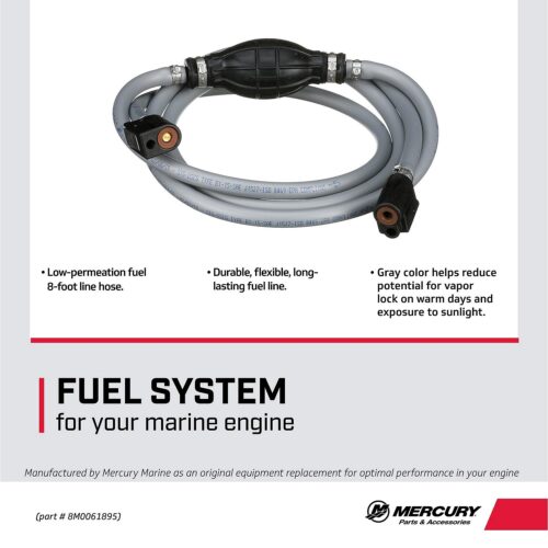 Mercury Fuel Line Assembly 8M0061895 for Select Mercury, Mariner and Force Outboards
