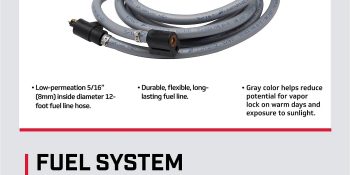 Mercury Fuel Line Assembly 8M0061898 for 2011 Pressurized 6.6-Gallon Fuel Tanks – 12 Feet