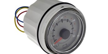 8M0065963 12 Volt Voltage Gauge SmartCraft – Round – Gray