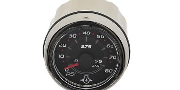 8M0069427 80 PSI Oil Pressure Gauge SmartCraft – Round – Black