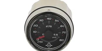 8M0069427 80 PSI Oil Pressure Gauge SmartCraft – Round – Black