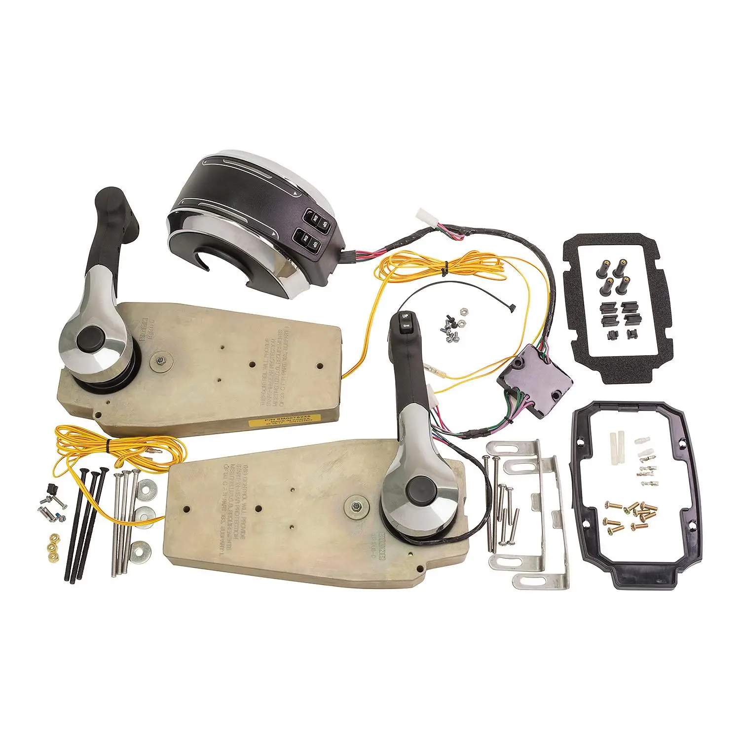 8M0075245 Dual Engine Binnacle Mount Remote Control – Individual Trim Switches on Control Housing – Mercury, Mariner and Force Outboards - Image 3