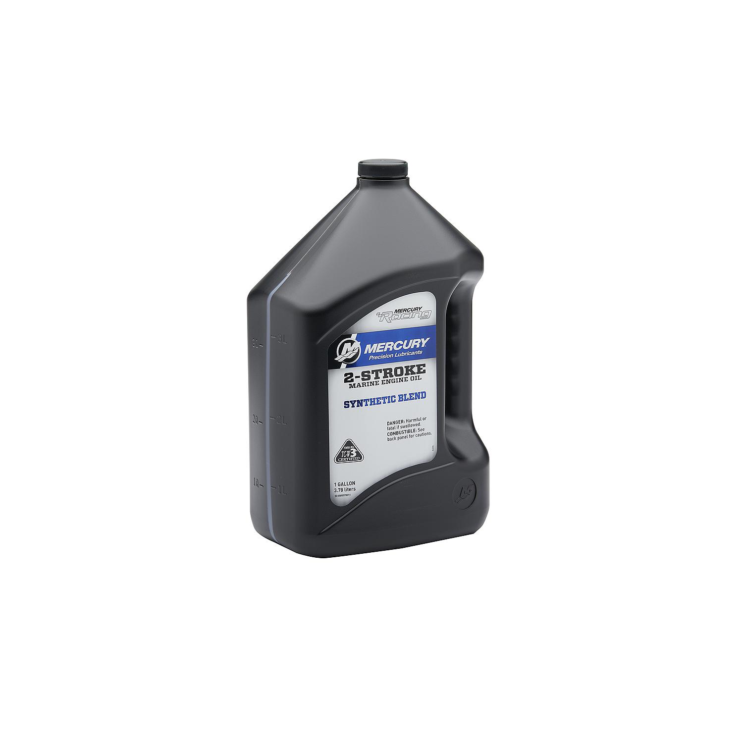 Mercury Racing 8M0078011 Synthetic Blend High Performance 2-Stroke Marine Engine Oil - 1 Gallon - Image 2
