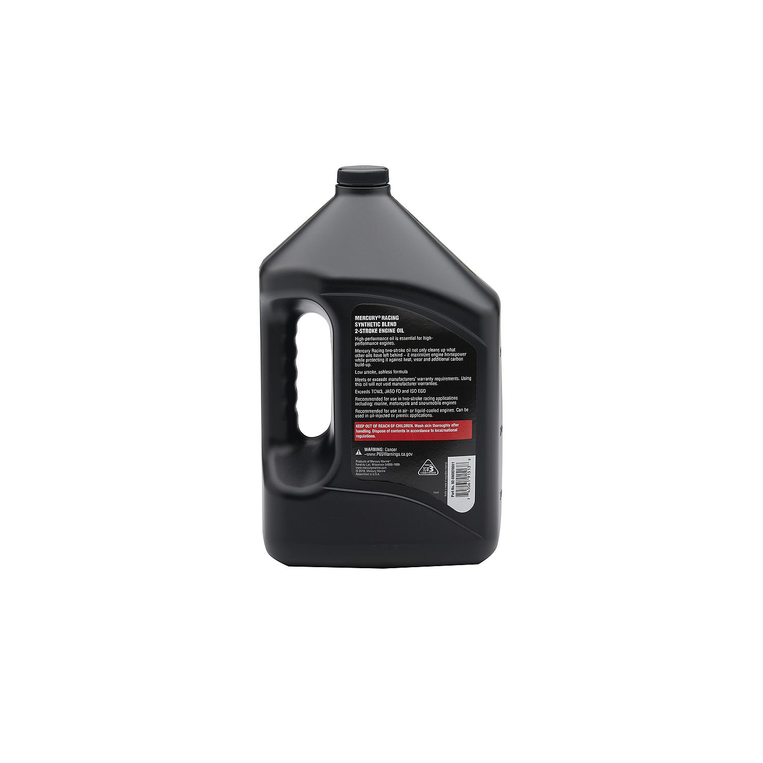 Mercury Racing 8M0078011 Synthetic Blend High Performance 2-Stroke Marine Engine Oil - 1 Gallon - Image 3