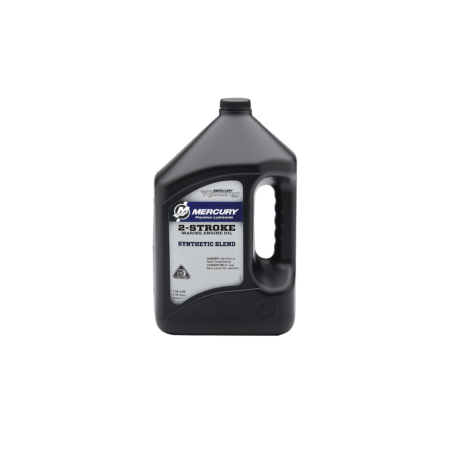 Mercury Racing 8M0078011 Synthetic Blend High Performance 2-Stroke Marine Engine Oil – 1 Gallon
