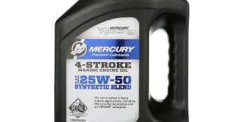 Mercury Racing 8M0078014 SAE 25W-50 Synthetic Blend High Performance 4-Stroke Marine Engine Oil – 1 Gallon