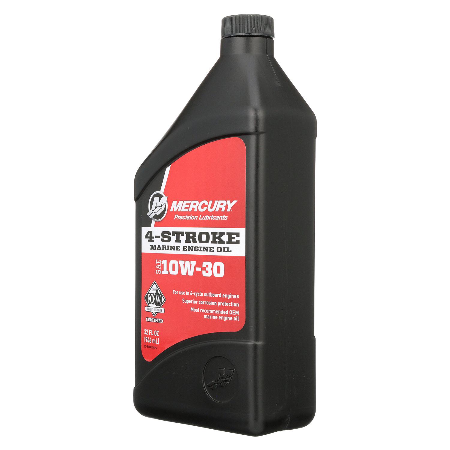 Mercury 8M0078625 SAE 10W-30 Mineral 4-Stroke Marine Engine Oil - 1 Quart Bottle - Image 3