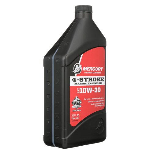 Mercury 8M0078625 SAE 10W-30 Mineral 4-Stroke Marine Engine Oil – 1 Quart Bottle