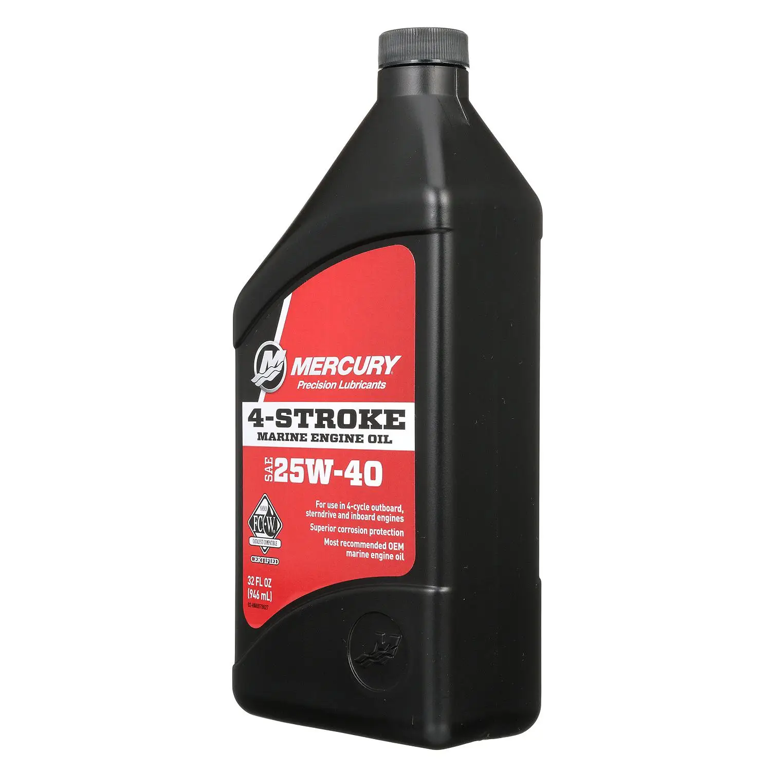 Mercury 8M0078627 SAE 25W-40 4-Stroke Marine Engine Oil - 1 Quart Bottle - Image 2