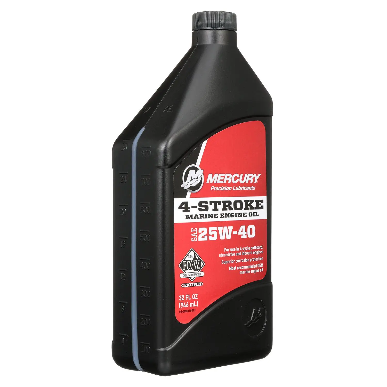 Mercury 8M0078627 SAE 25W-40 4-Stroke Marine Engine Oil - 1 Quart Bottle - Image 4