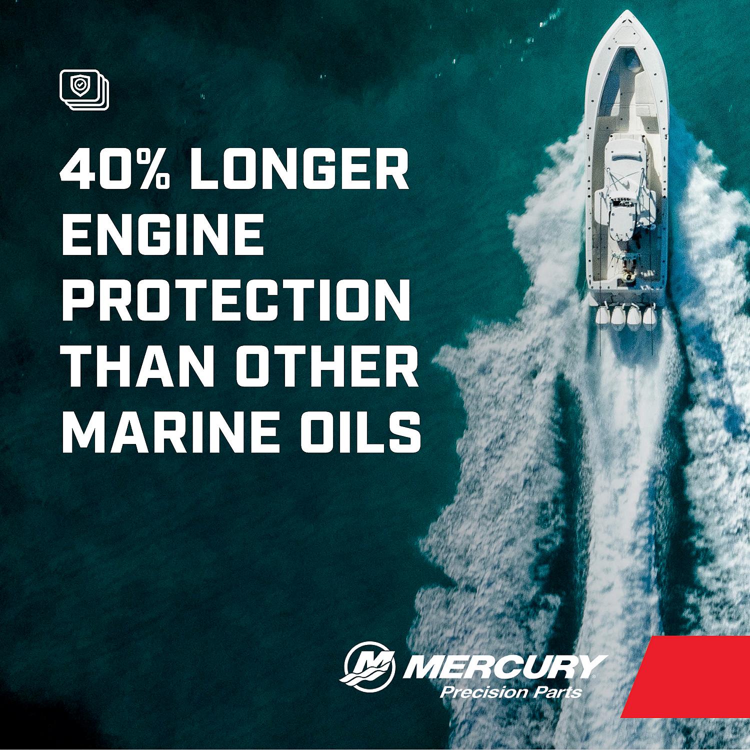 Mercury 8M0078630 SAE 25W-40 Synthetic Blend 4-Stroke Marine Engine Oil - 1 Gallon - Image 7