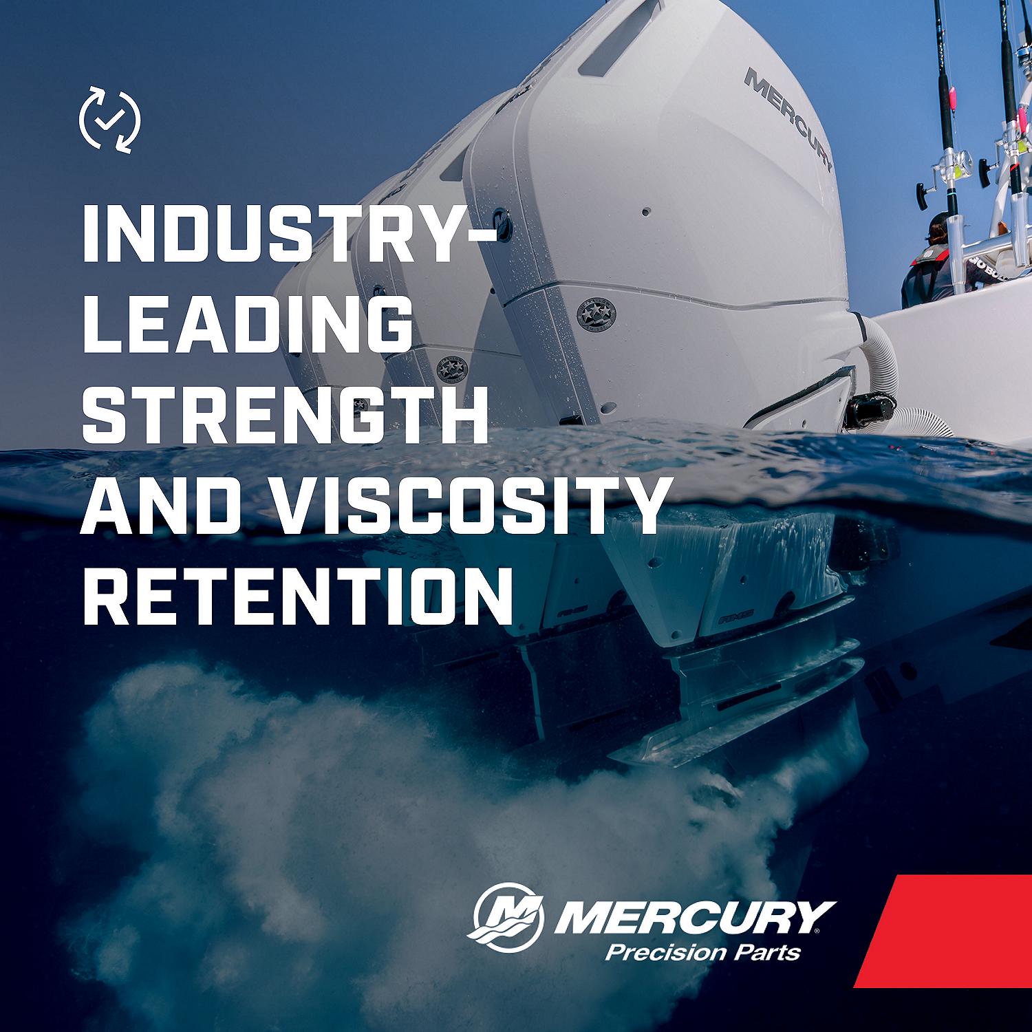 Mercury 8M0078630 SAE 25W-40 Synthetic Blend 4-Stroke Marine Engine Oil – 1 Gallon