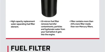 Mercury High-Volume Water Separating Fuel Filter 8M0079963 for Select Outboard, Sterndrive and Inboard Engines