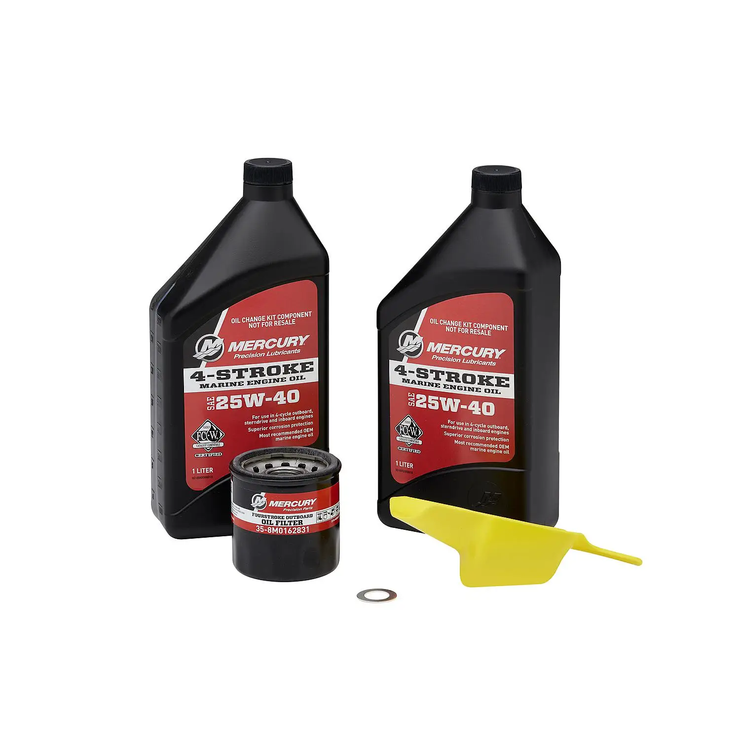 Mercury 8M0081915 SAE 25W-40 4-Stroke Outboard Oil Change Kit for Mercury 25/30hp EFI Outboards - Image 2