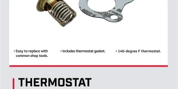 Mercury Thermostat 59078T3 for Older MerCruiser Inline 4- and 6-Cylinder Engines Made by General Motors