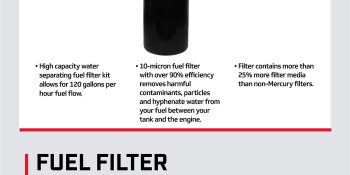Mercury High-Capacity Water Separating Fuel Filter Kit 8M0082291 for Outboard, Sterndrive and Inboard Engines