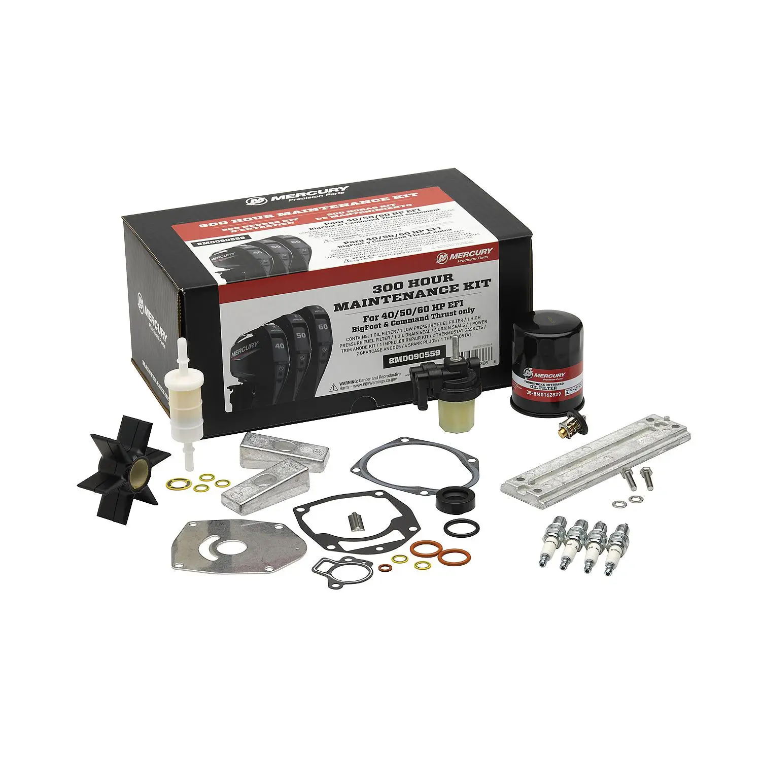 Mercury 40-60hp FourStroke EFI Command Thrust 300 Hour Maintenance Kit - Image 3