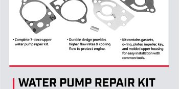 Mercury Water Pump Repair Kit 60366T1 for Older Mercury and Mariner 40-70hp TwoStroke Outboards