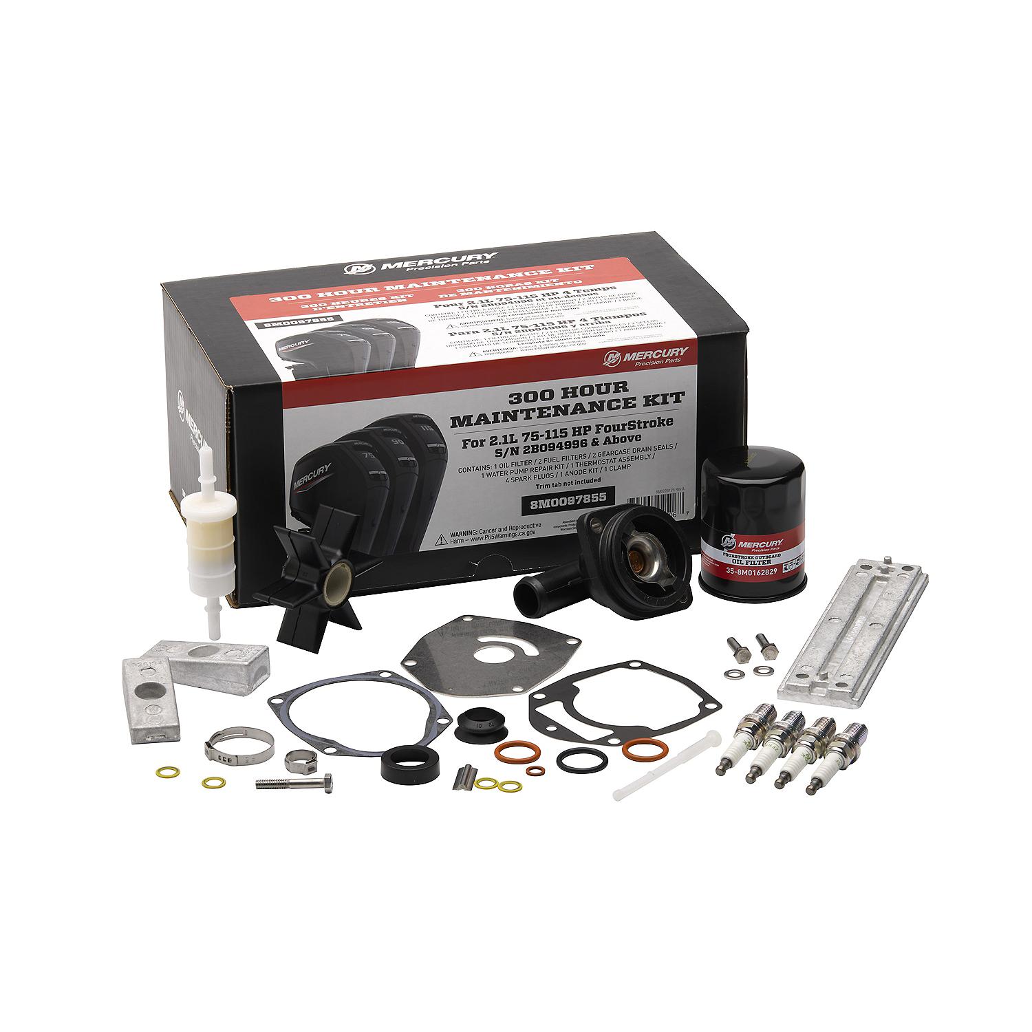 Mercury 2.1L 75-115hp FourStroke 300 Hour Maintenance Kit - Image 6