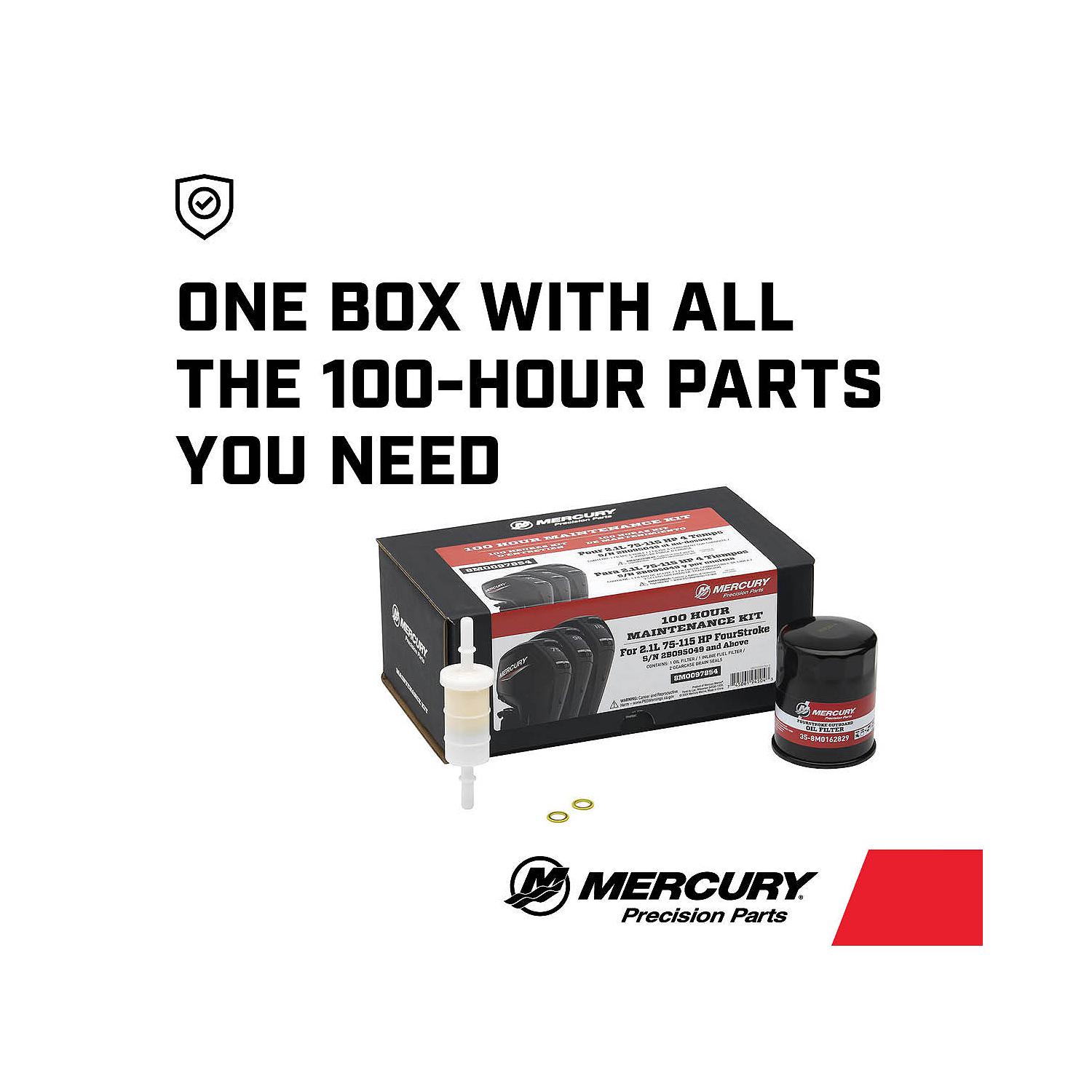 Mercury 2.1L 75-115hp FourStroke 100 Hour Maintenance Kit
