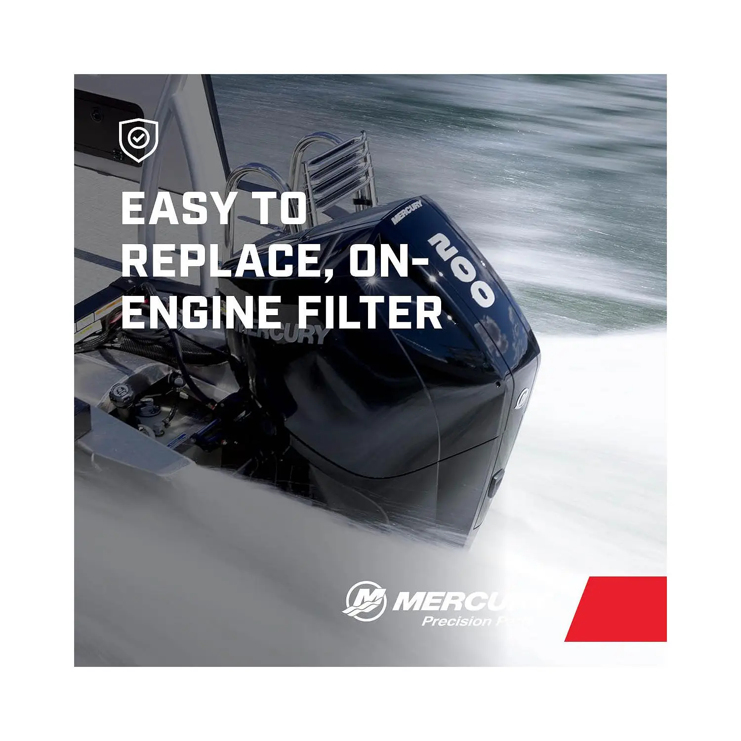 Mercury On-Engine Water Separating Fuel Filter 8M0106635 for V6 and V8 FourStroke Outboards