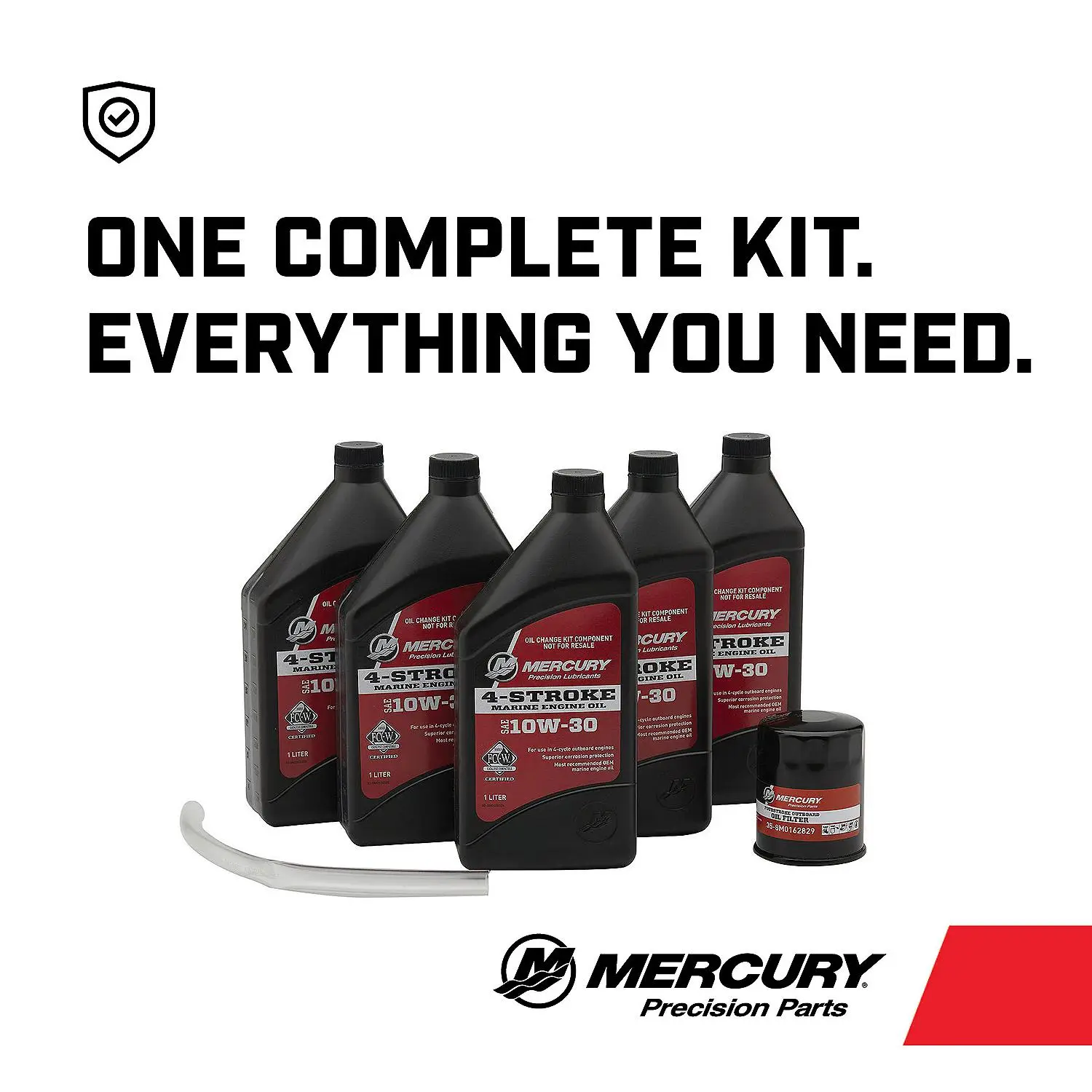 Mercury 8M0107510 SAE 10W-30 4-Stroke Outboard Oil Change Kit for Mercury 2.1L 75/90/115hp EFI Outboards - Image 6