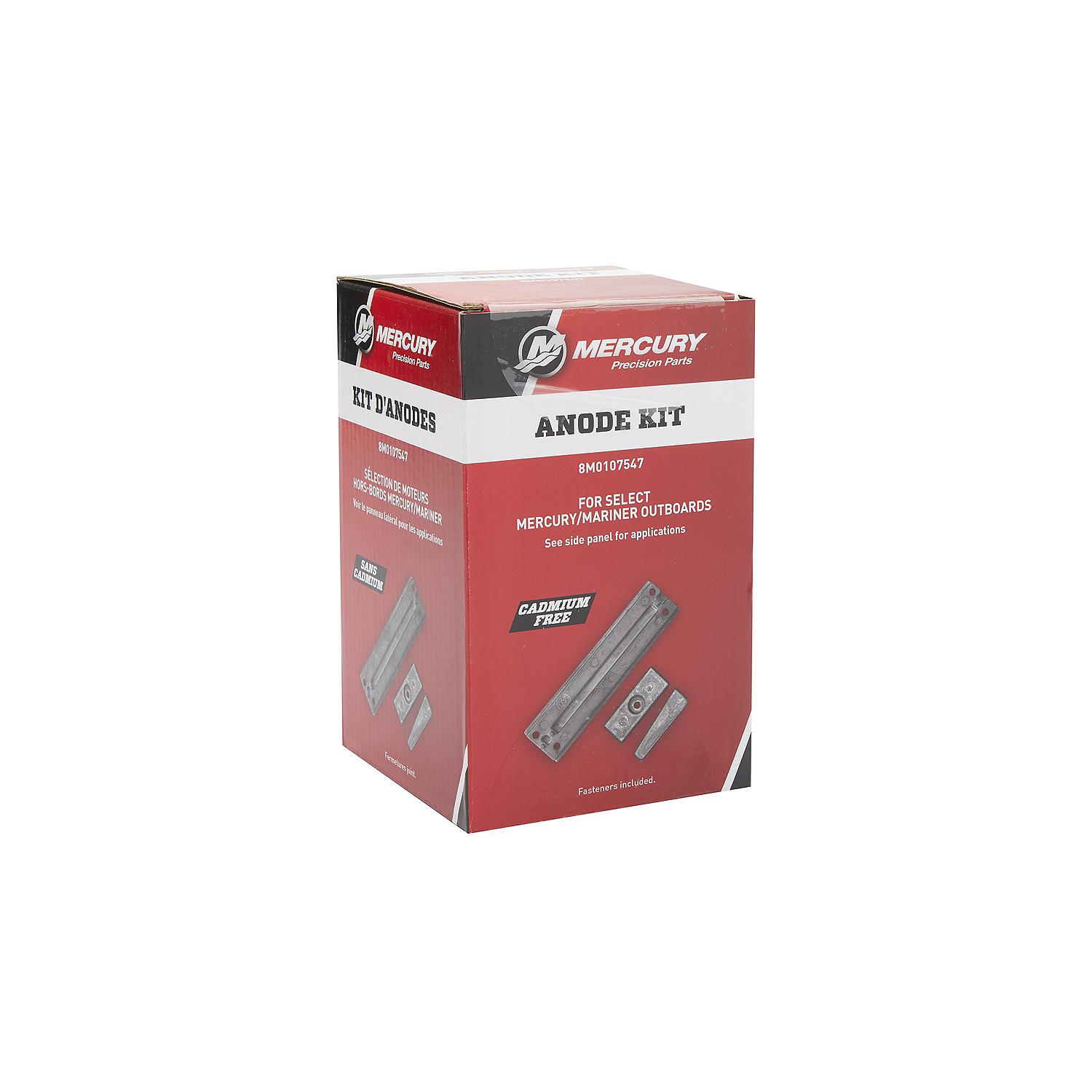 Mercury Aluminum Anode Kit 8M0107547 for Select Mercury and Mariner 40-115hp FourStroke Outboards