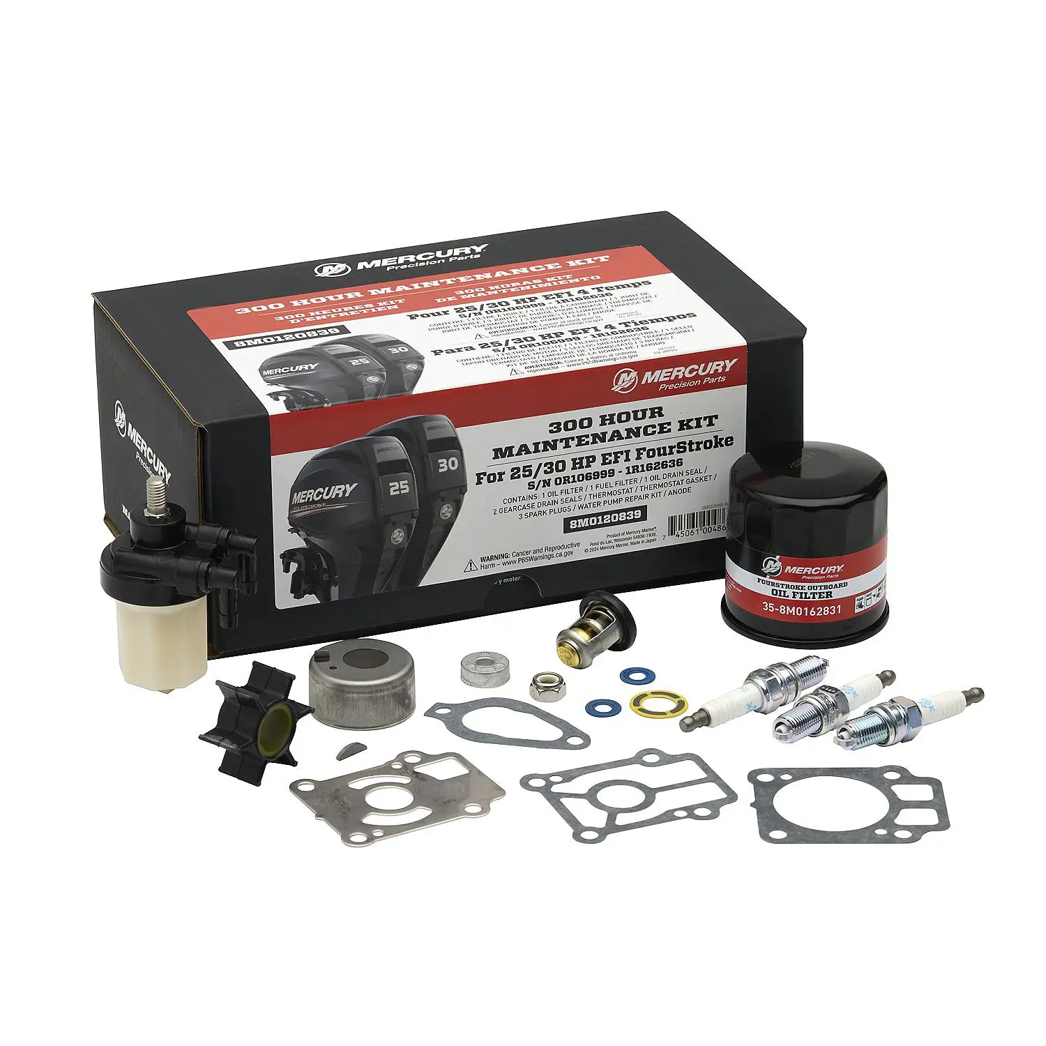 Mercury 25-30hp FourStroke 300 Hour Maintenance Kit - Image 4