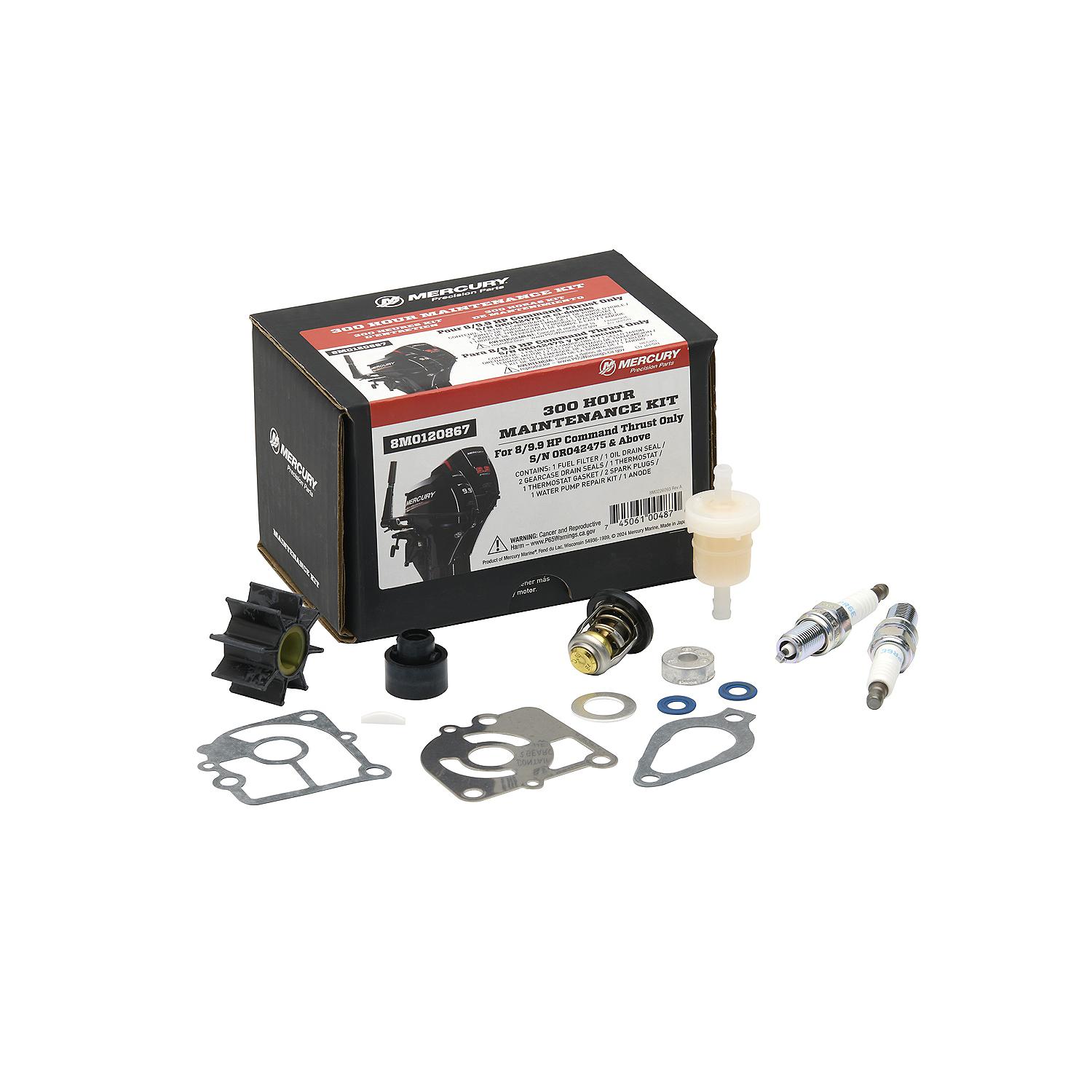 Mercury 8-9.9hp FourStroke Command Thrust 300 Hour Maintenance Kit - Image 4