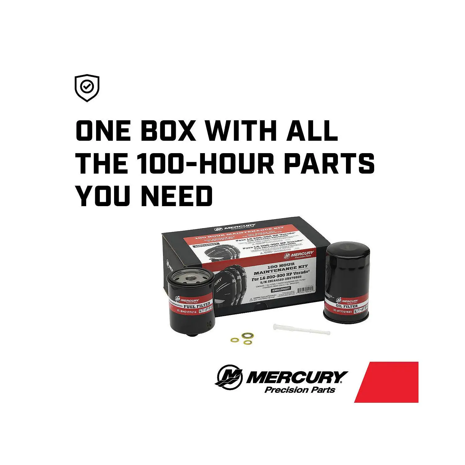 Mercury L6 200-400hp Verado EFI 100 Hour Maintenance Kit