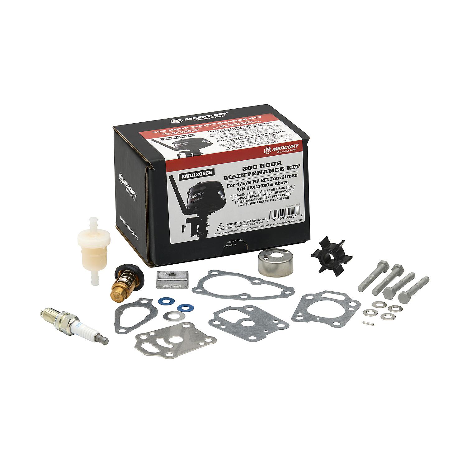 Mercury 4-6hp FourStroke 300 Hour Maintenance Kit - Image 3