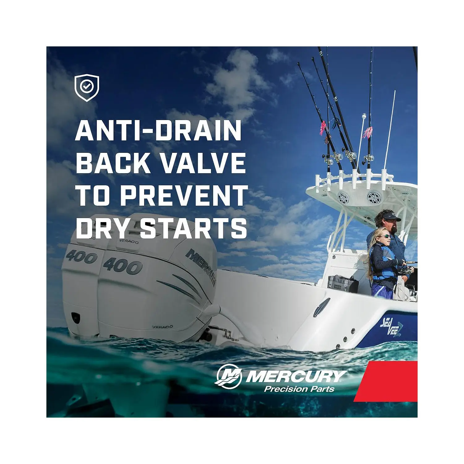 Mercury Replacement Oil Filter 8M0123025 for Mercury V6 and V8 FourStroke Outboards