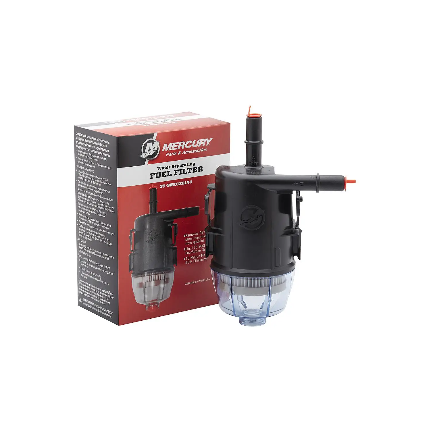 Mercury Water Separating Fuel Filter 8M0126144 for Mercury V6 and V8 FourStroke Outboards - Image 2