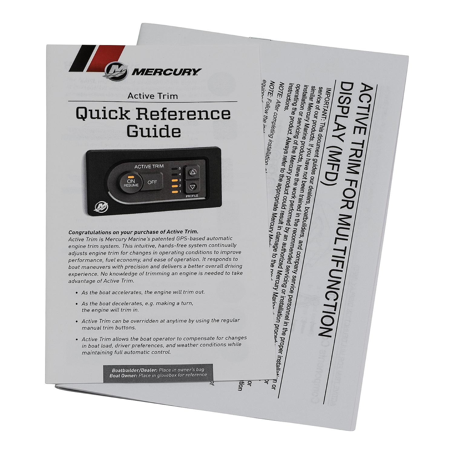 8M0129437 Active Trim Kit – Single Through Quad Engine Mercury Digital Throttle & Shift Outboards or MerCruiser Sterndrives with VesselView