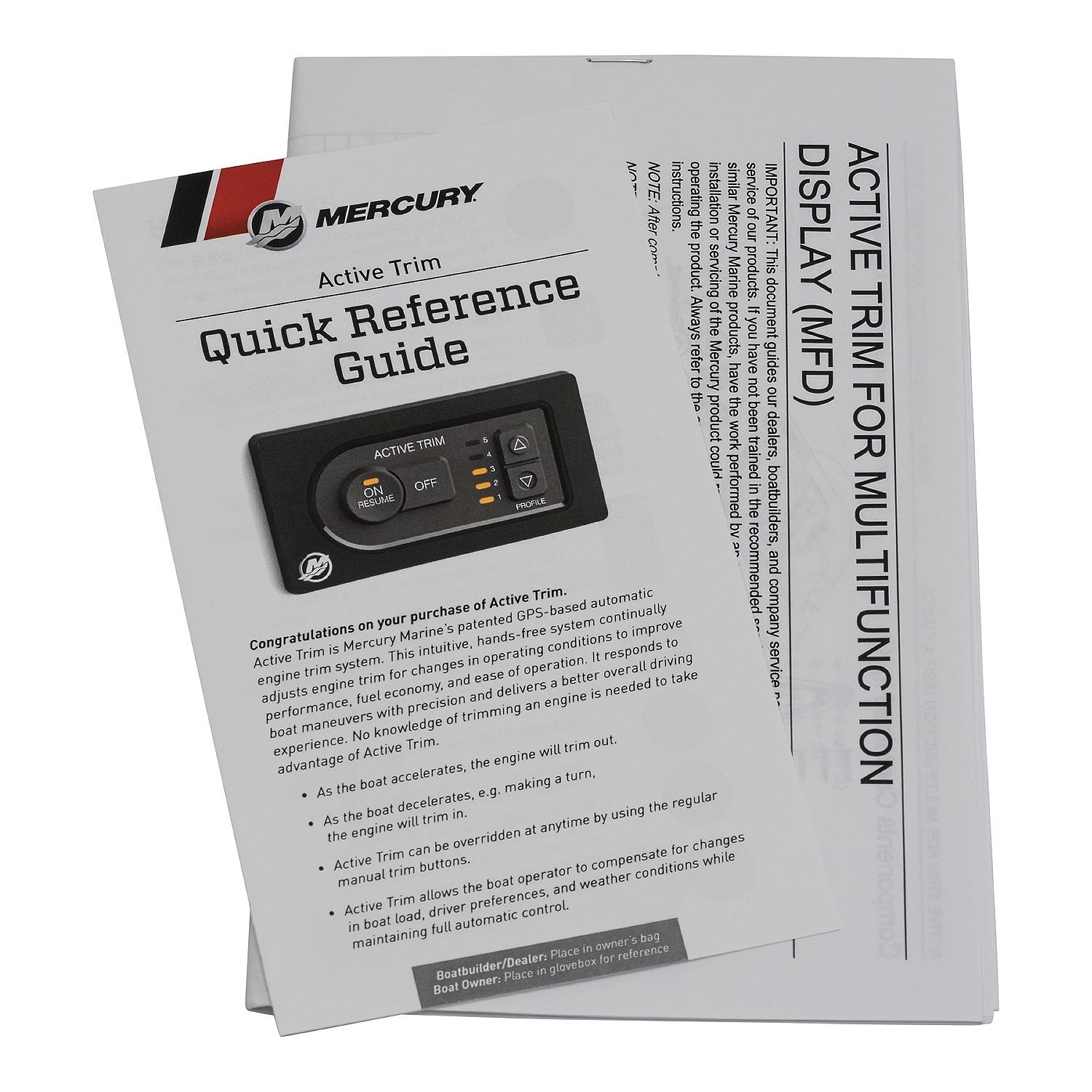 8M0129442 Active Trim Kit - Single Engine Mercury 75 Through 115 Horsepower 4-Stroke Outboard With VesselView - Image 3