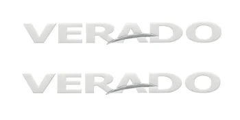 Mercury White Verado Decals – Set of 2 8M0142203 for V8 Verado Outboards