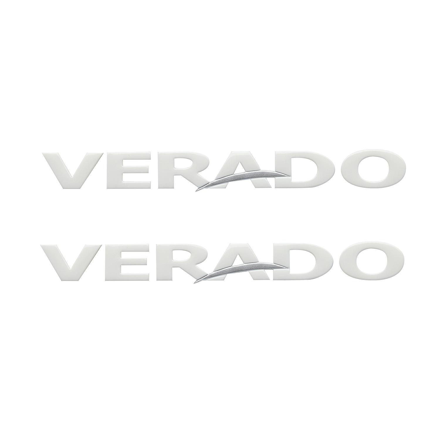 Mercury White Verado Decals – Set of 2 8M0142203 for V8 Verado Outboards
