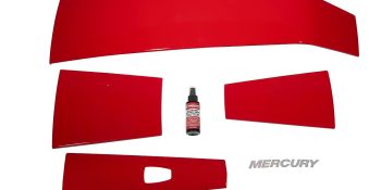 Mercury Redline Red Accent Panel Kit 8M0142205 for 4.6L V8 200-300hp FourStroke Outboards
