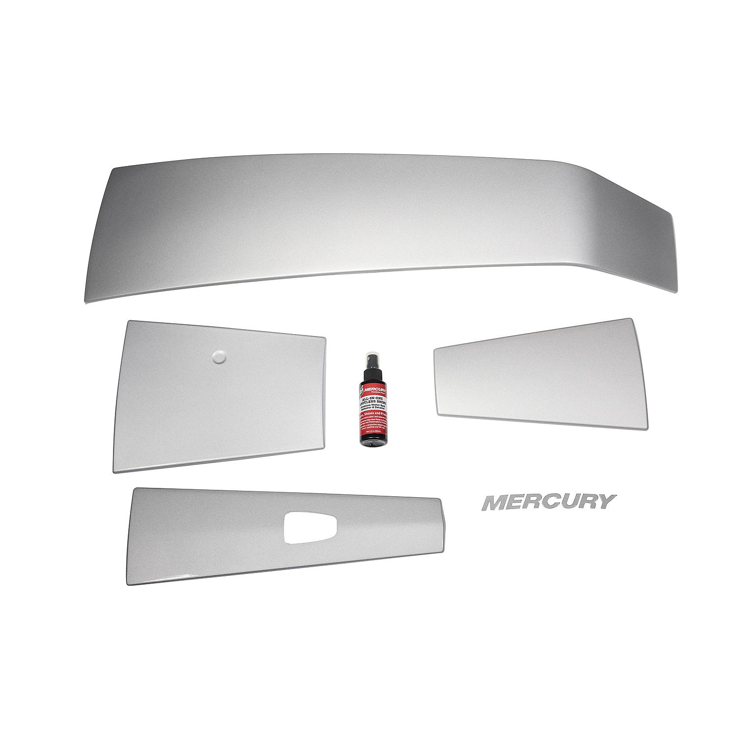 Mercury Accent Panel Kit in Mercury Silver 8M0142207 for 4.6L V8 200-300hp FourStroke Outboards