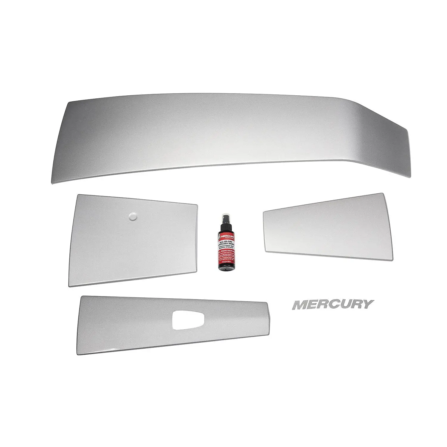 Mercury Accent Panel Kit in Mercury Silver 8M0142207 for 4.6L V8 200-300hp FourStroke Outboards