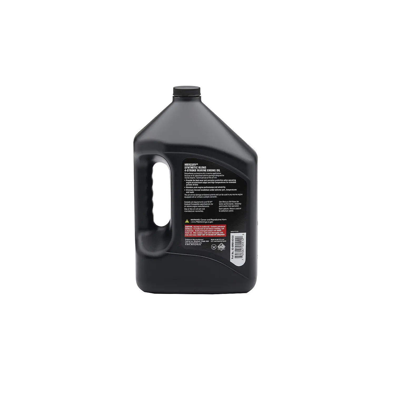 Mercury 8M0142151 SAE 10W-30 Synthetic Blend 4-Stroke Marine Engine Oil - 1 Gallon - Image 3