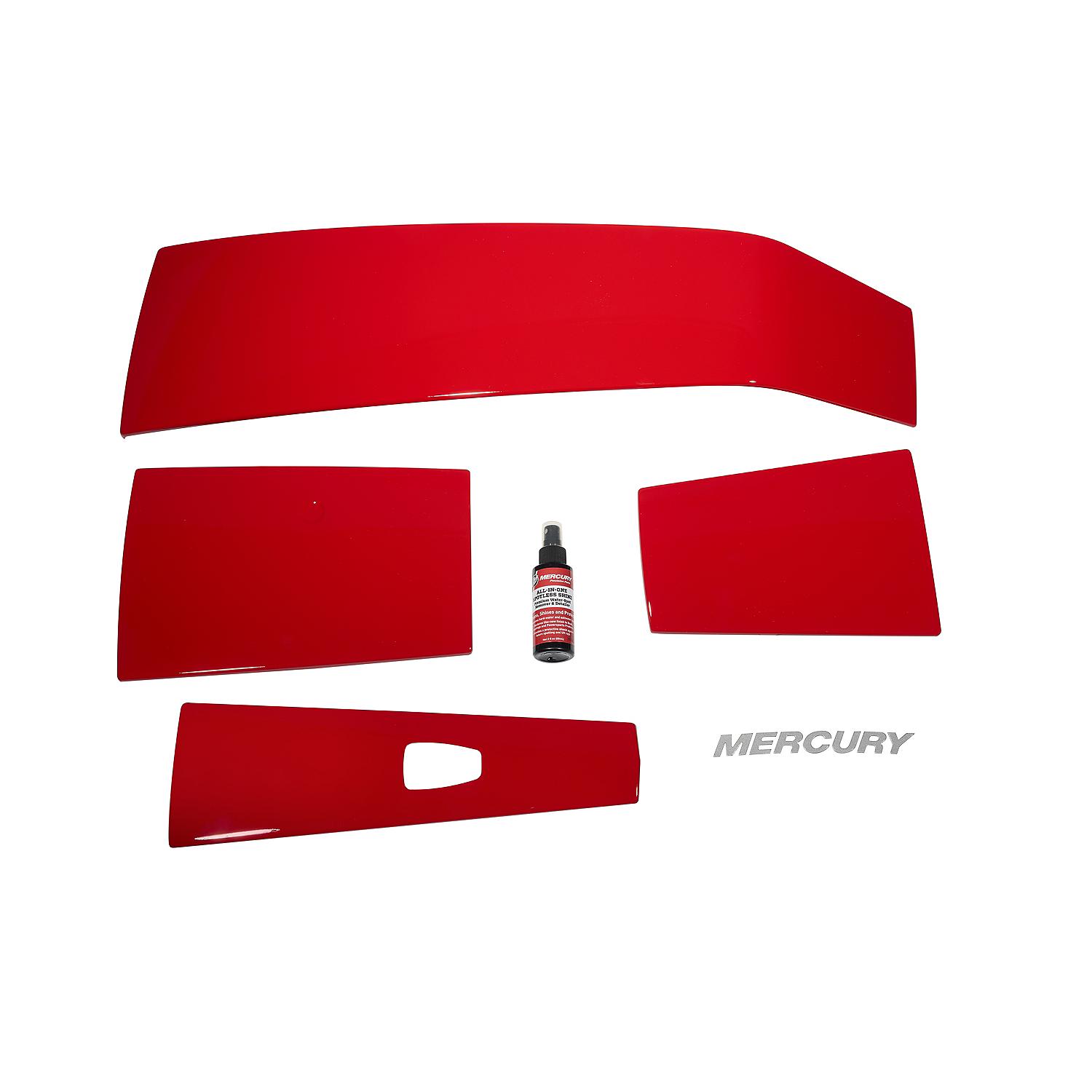 Mercury Redline Red Accent Panel Kit 8M0142211 for 3.4L V6 175-225hp FourStroke Outboards