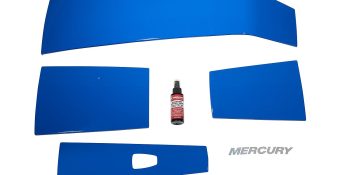 Mercury Pacific Blue Accent Panel Kit 8M0142212 for 3.4L V6 175-225hp FourStroke Outboards