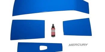 Mercury Pacific Blue Accent Panel Kit 8M0142212 for 3.4L V6 175-225hp FourStroke Outboards