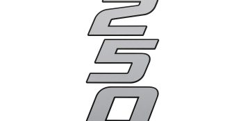 Mercury 250R Rear Decal 8M0143774 for Mercury Racing 4.6L V8 Outboards