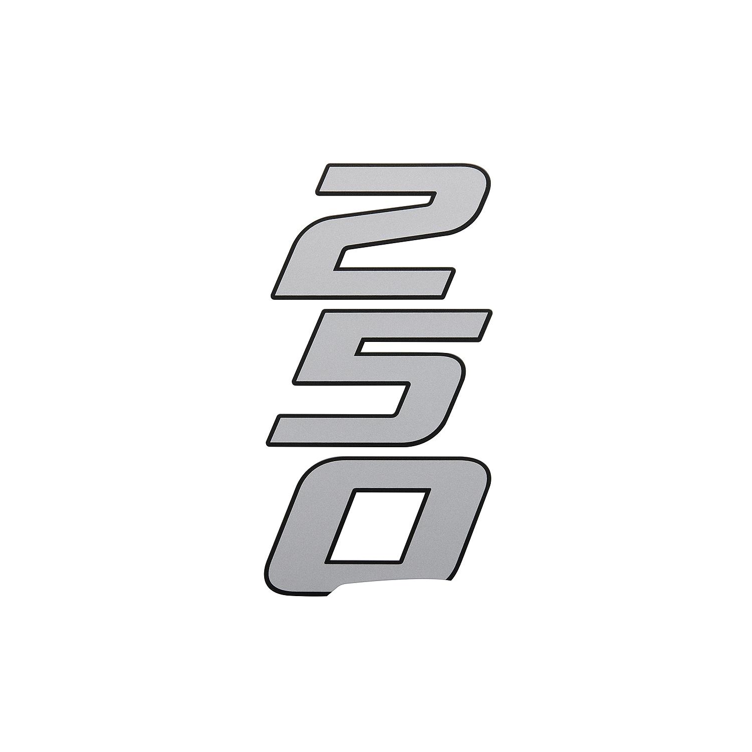 Mercury 250R Rear Decal 8M0143774 for Mercury Racing 4.6L V8 Outboards