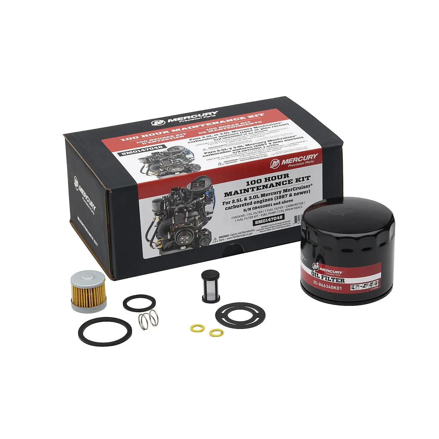 MerCruiser 2.5L and 3.0L Sterndrive Engine 100 Hour Maintenance Kit - Image 3