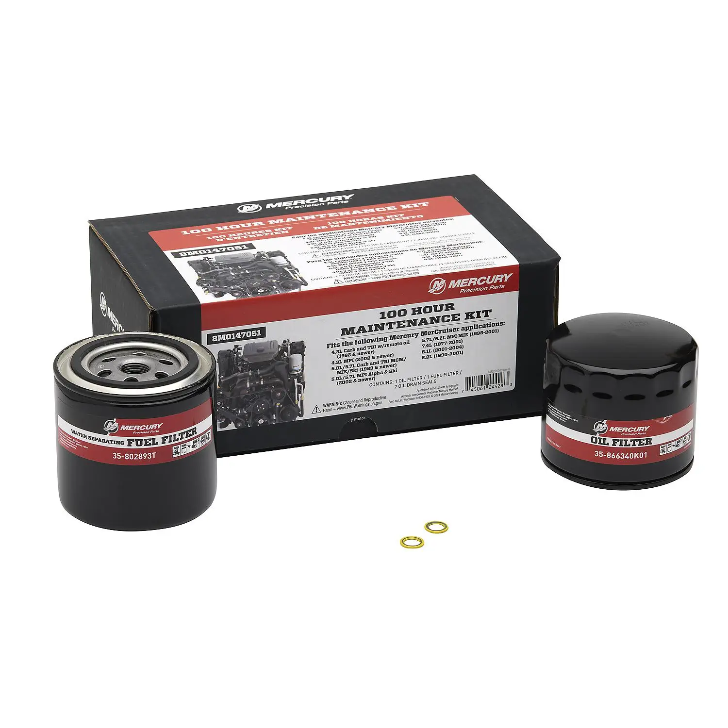 MerCruiser V6 and V8 Sterndrive and Inboard Engine 100 Hour Maintenance Kit - Image 3
