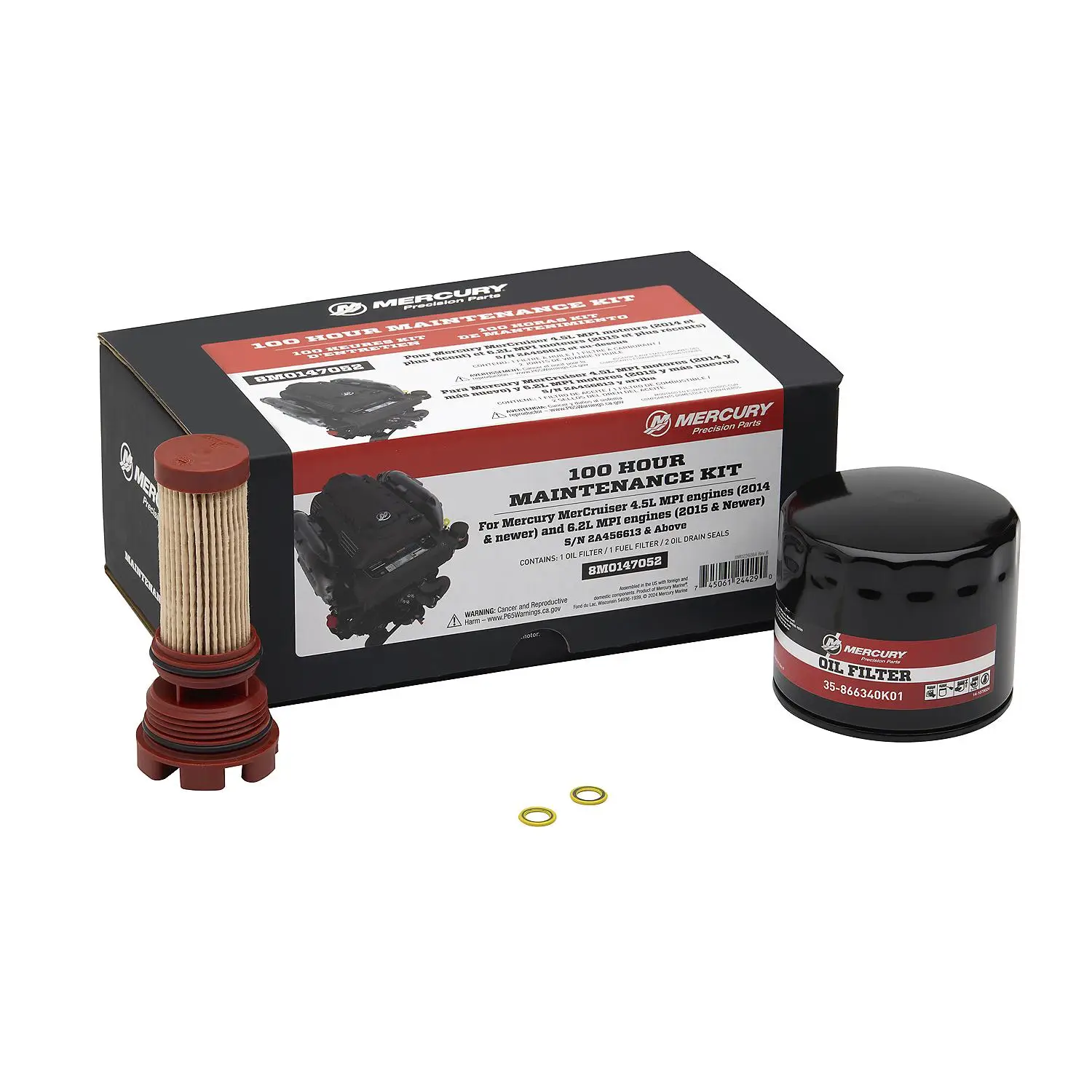 MerCruiser 4.5L V6 and 6.2L V8 Sterndrive and Inboard Engine 100 Hour Maintenance Kit - Image 4