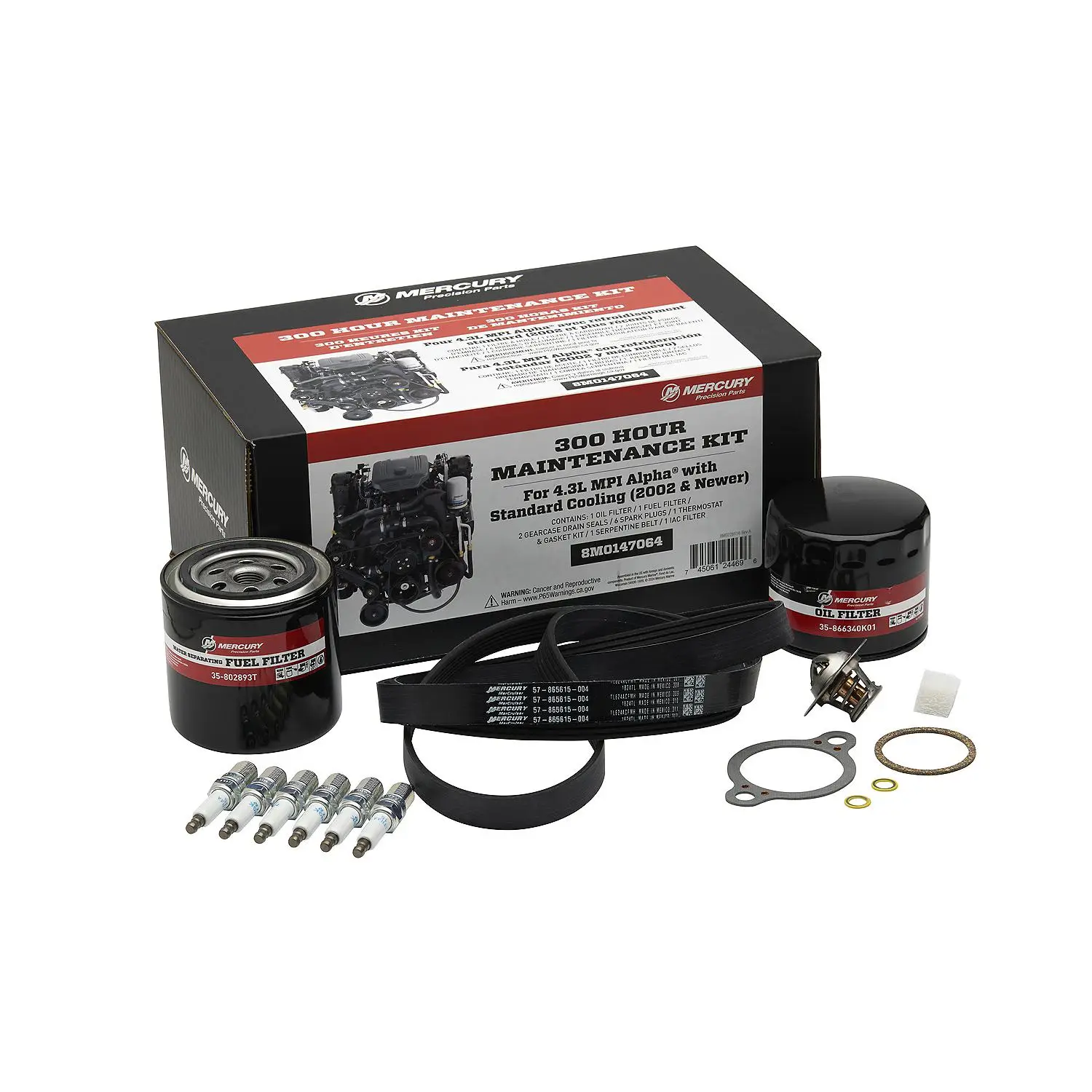 MerCruiser 4.3L MPI Engine with Alpha Sterndrive 300 Hour Maintenance Kit - Image 3